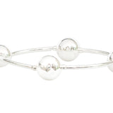 12mm All Sterling Silver Blessing Bracelet: L