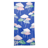 Monterosso Beach Towel in Sapphire & Pink