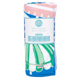 Monterosso Beach Towel in Sapphire & Pink