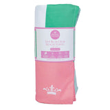 San Blas Crab Beach Towel in Emerald & Pink