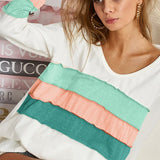 Chic Canvas Color Block Couture Top