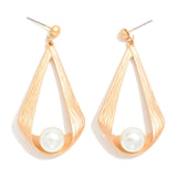 Teardrop Pearl Post Earrings