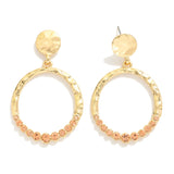 Light Pink Circle Drop Earrings