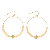 Champagne  Beaded Drop Earrings