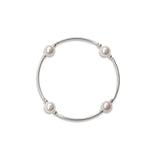 8mm White Pearl Blessing Bracelet: S