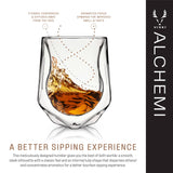 Alchemi™ Double Walled Aerating Whiskey Tasting Glass