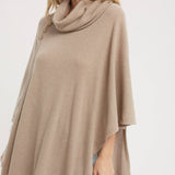 Asymmetrical Cowl Neck Poncho