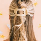 Round Flat Hair Clip | Small | Champagne Toast