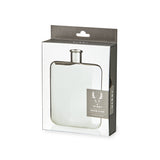 Harrison Polished Silver-Finish Stainless Steel Flask