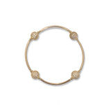 8mm Crystal Pave Blessing Bracelet with Gold-filled Links: L