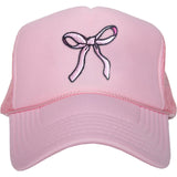 Embroidered Bow Hat