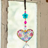 Heart Sun Catcher Car Charm