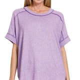 Lavender Melange Top