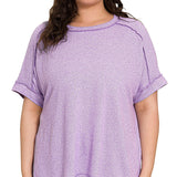 Curvy Lavender Melange Top