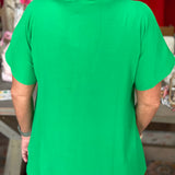 Kelly Green Dolman Sleeve Top