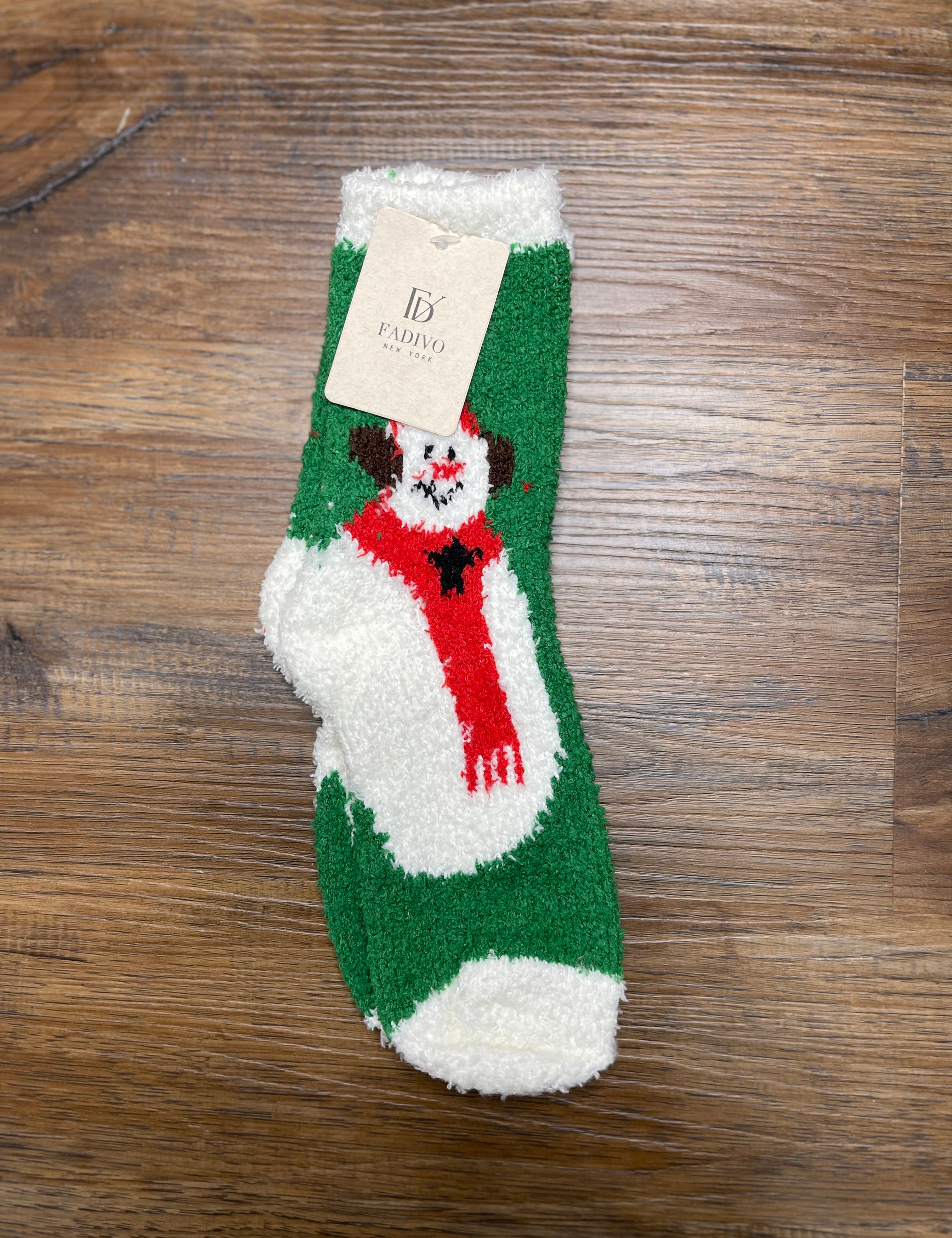 Fuzzy Christmas Socks