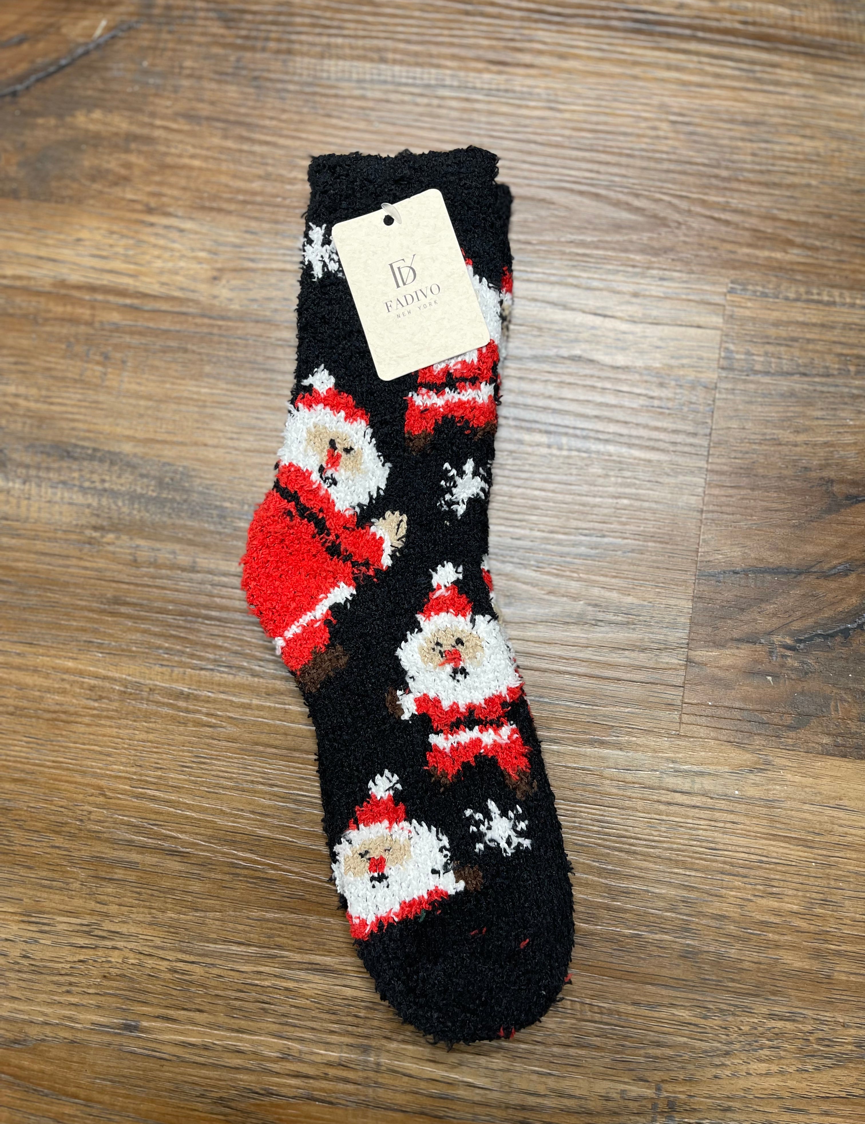 Fuzzy Christmas Socks