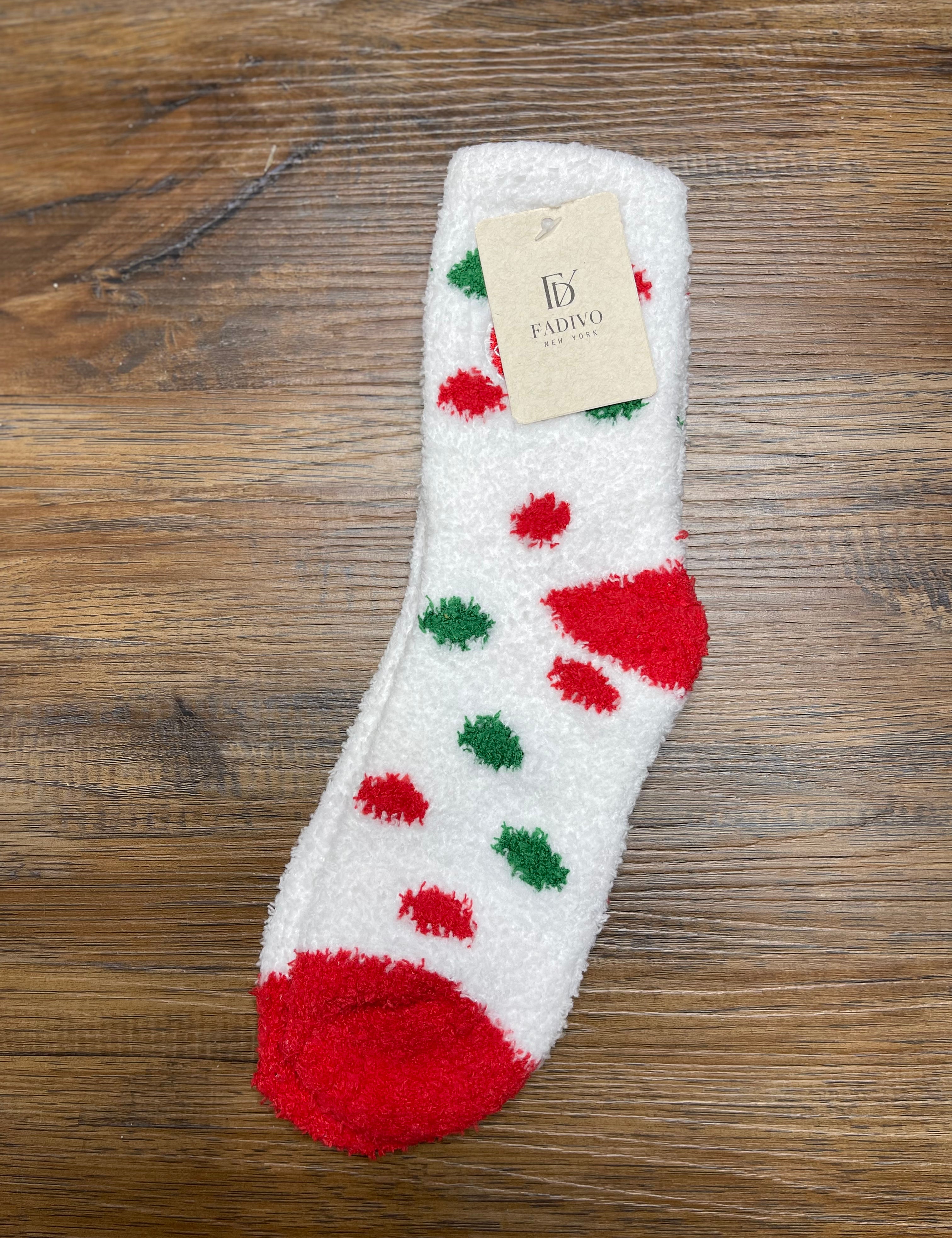 Fuzzy Christmas Socks