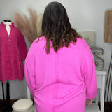 Pink Elegance Plus Size Crewneck Top