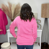 Love-Stamped Elegance: XOXO Long Sleeve Ribbed Top