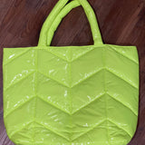 Neon Glow Quilted Shoulder/Tote Bag
