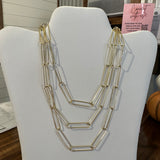 3 row linked necklace