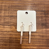 Wood + Metal Bar Earrings