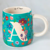 Floral Initial Mug