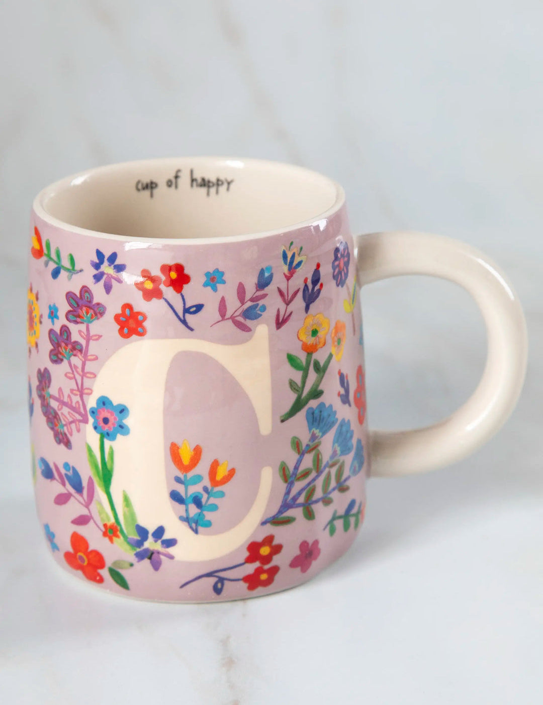 Floral Initial Mug