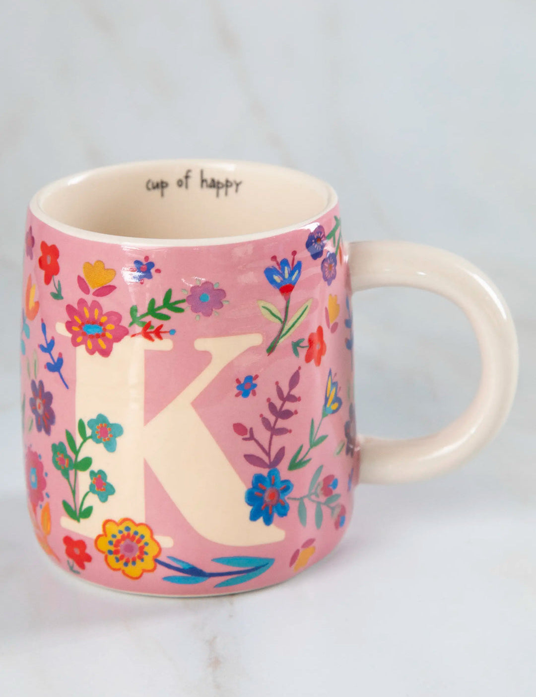 Floral Initial Mug