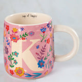 Floral Initial Mug