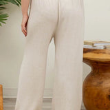 Luxe Linen Blend Wide-Leg Pants