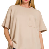 Sand Ribbed Top