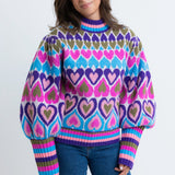Multi Heart Novelty Sweater