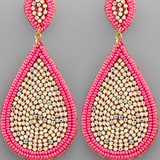 AB Stone Teardrop Beads Earrings