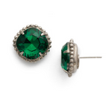 Sorrelli Cushion-Cut Solitaire Stud Earrings Emerald