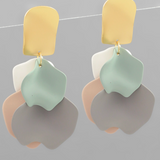 Sage/Gray 2 Tone Petal Earrings