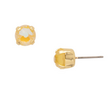 Light Topaz Delite Simple Stud Earrings