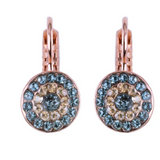 Petite Pavé Leverback Earrings in "Moon Drops" - Rose Gold