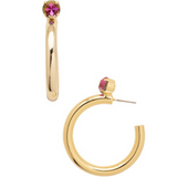 Heliotrope Keeley Studded Hoop Earrings