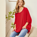 Chic Comfort Top Red