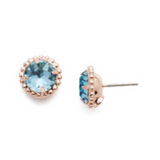 Aqua Marine Simplicity Stud Earrings