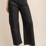 Black Ankle Cropped Pants