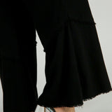 Black Linen Wide Leg Pants