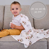 The Cow Goes MOO  Baby Swaddle Blanket