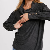 Loop Cowl Neck Top