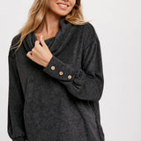 Loop Cowl Neck Top