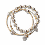 Intentional Bracelet in Sterling Silver & Gold-filled Beads: S