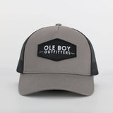 OLE BOY Grey/Black Classic Logo Patch Hat: Gray