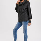 Loop Cowl Neck Top